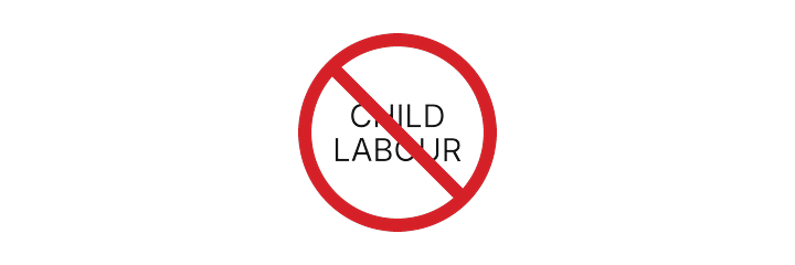 Child labour free ethical manufacturing compliance badge
