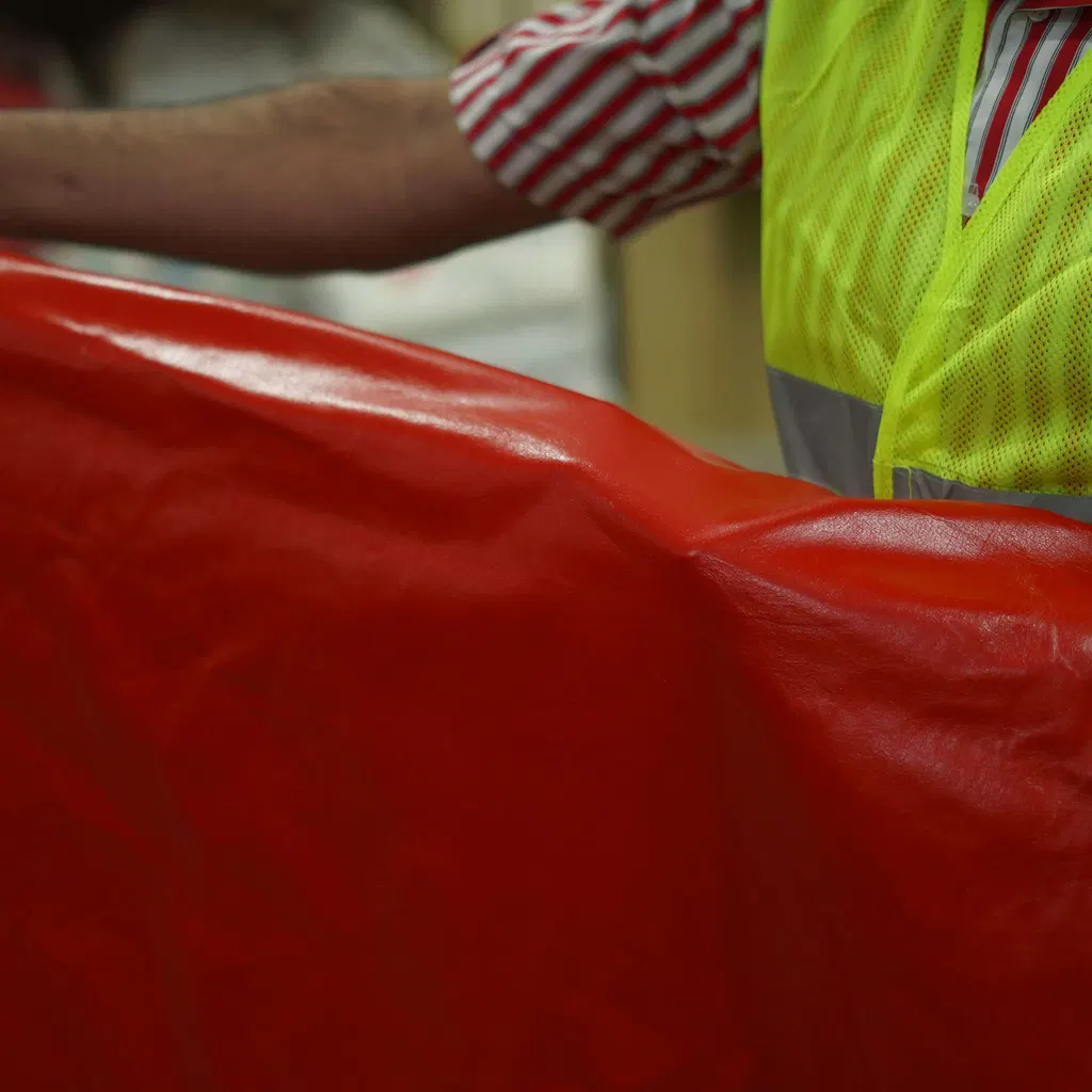 Leather and material inspection at Rainwolf Sports